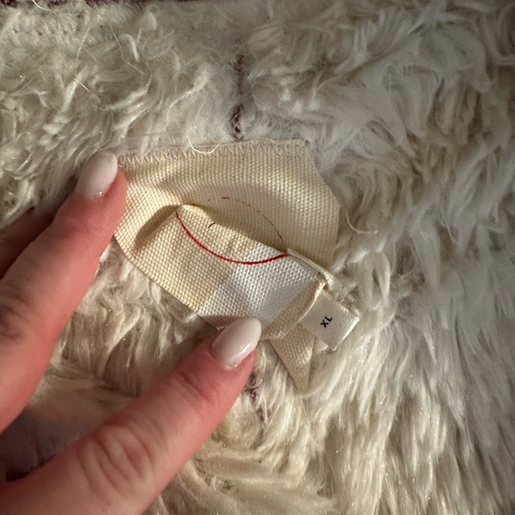 Anthropologie Cream and Red Patterned Vest - Picture 3 of 3